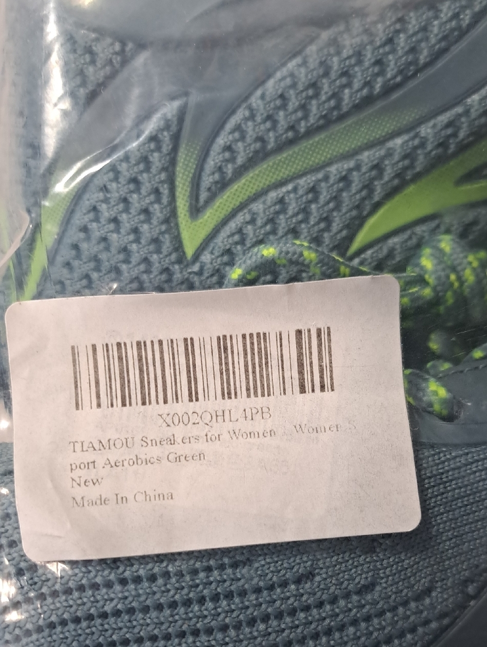 Wave-Soled Athletic Sneakers in Teal & Lime Size 38 - Picture 8 of 8